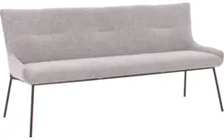 Goossens excellent eetkamerbank matteo beige stof - 8243598-goossens-excellent-matteo-eetkamerstoel-stof-wit-01