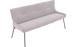 Goossens excellent eetkamerbank matteo beige stof - 8243598-goossens-excellent-matteo-eetkamerstoel-stof-wit-01
