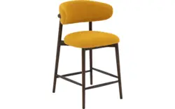 Goossens counterstoel diede geel stof - 8243605-goossens-diede-barstoel-stof-01