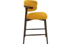 Goossens counterstoel diede geel stof - 8243605-goossens-diede-barstoel-stof-01