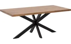 Goossens basic eettafel lecca bruin mango - 8243799-goossens-basic-lecce-eettafel-mango-bruin-01