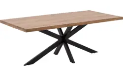 Goossens basic eettafel lecca bruin mango - 8243802-goossens-basic-lecce-eettafel-mango-bruin-01