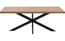Goossens basic eettafel lecca bruin mango - 8243802-goossens-basic-lecce-eettafel-mango-bruin-01