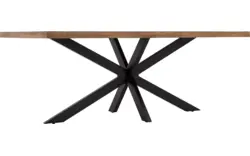 Goossens basic eettafel lecca bruin mango - 8243802-goossens-basic-lecce-eettafel-mango-bruin-01