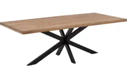 Goossens basic eettafel lecca bruin mango - 8243807-goossens-basic-lecce-eettafel-mango-bruin-01