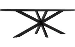 Goossens basic eettafel lecca zwart mango - 8243815-goossens-basic-lecce-eettafel-mango-zwart-01