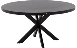 Goossens basic eettafel lecca zwart mango - 8243827-goossens-basic-lecce-eettafel-mango-zwart-01