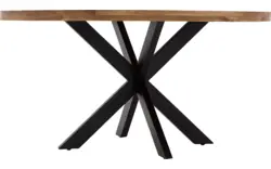 Goossens basic eettafel lecca bruin mango - 8243828-goossens-basic-lecce-eettafel-mango-bruin-01