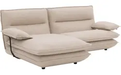 Goossens loungebank alegro beige stof - 8243830-gespiegeld-02