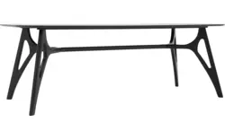 Goossens basic eettafel trani zwart essenhout - 8243896-goossens-basic-trani-eettafel-essenhout-zwart-01