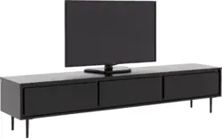 Goossens basic tv meubel trani zwart essenhout - 8243902-goossens-basic-trani-tv-meubel-essenhout-zwart-01