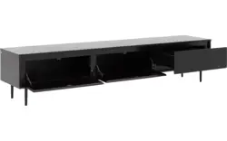 Goossens basic tv meubel trani zwart essenhout - 8243902-goossens-basic-trani-tv-meubel-essenhout-zwart-01