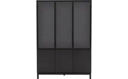 Goossens vitrinekast valencia zwart melamine - 8243924-goossens-valencia-vitrinekast-melamine-01