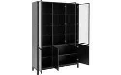 Goossens vitrinekast valencia zwart melamine - 8243924-goossens-valencia-vitrinekast-melamine-01