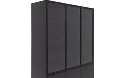 Goossens vitrinekast valencia zwart melamine - 8243924-goossens-valencia-vitrinekast-melamine-01