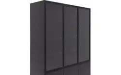 Goossens vitrinekast valencia zwart melamine - 8243924-goossens-valencia-vitrinekast-melamine-01