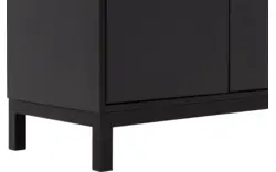 Goossens vitrinekast valencia zwart melamine - 8243924-goossens-valencia-vitrinekast-melamine-01