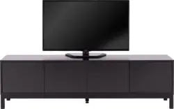 Goossens tv meubel valencia zwart melamine - 8243926-goossens-valencia-tv-meubel-melamine-zwart-01