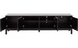 Goossens tv meubel valencia zwart melamine - 8243926-goossens-valencia-tv-meubel-melamine-zwart-01