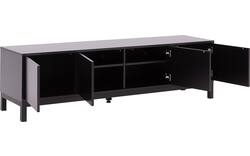 Goossens tv meubel valencia zwart melamine - 8243926-goossens-valencia-tv-meubel-melamine-zwart-01