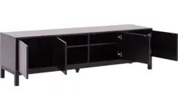 Goossens tv meubel valencia zwart melamine - 8243926-goossens-valencia-tv-meubel-melamine-zwart-01