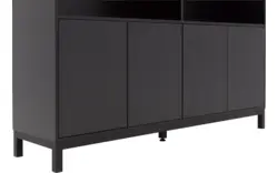 Goossens buffetkast valencia zwart melamine - 8243927-goossens-valencia-buffetkast-melamine-01