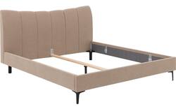 Goossens gestoffeerd bedframe victory bruin stof - 8243952-goossens-victory-bedframe-stof-01