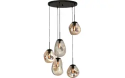 Goossens hanglamp lava zwart metaal - 8243971-goossens-lava-rondom-e27-max-18-watt-01