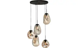 Goossens hanglamp lava zwart metaal - 8243972-goossens-lava-rondom-e27-max-18-watt-01