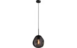 Goossens hanglamp lava zwart metaal - 8243976-goossens-lava-rondom-e27-max-18-watt-01