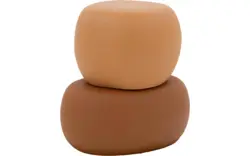 Goossens bijzettafel pebble bruin vezelcement - 8244134-goossens-pebble-kleinmeubel-vezelcement-01