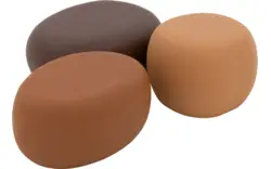Goossens bijzettafel pebble bruin vezelcement - 8244134-goossens-pebble-kleinmeubel-vezelcement-01