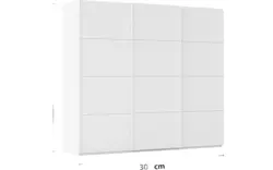 Goossens excellent kledingkast finca mat glas wit hoogwaardig meubelplaat - 8244183-02