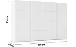 Goossens excellent kledingkast finca mat glas wit hoogwaardig meubelplaat - 8244185-02