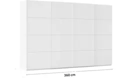 Goossens excellent kledingkast finca mat glas wit hoogwaardig meubelplaat - 8244185-02
