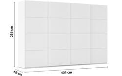 Goossens excellent kledingkast finca mat glas wit hoogwaardig meubelplaat - 8244186-02
