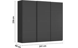 Goossens excellent kledingkast finca mat glas wit hoogwaardig meubelplaat - 8244190-02