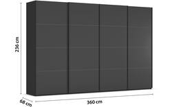 Goossens excellent kledingkast finca mat glas wit hoogwaardig meubelplaat - 8244194-02