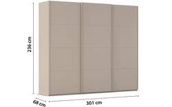 Goossens excellent kledingkast finca mat glas bruin hoogwaardig meubelplaat - 8244201-02