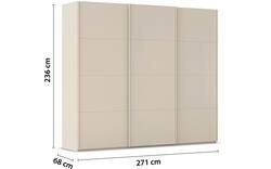 Goossens excellent kledingkast finca mat glas bruin hoogwaardig meubelplaat - 8244218-02