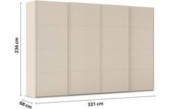 Goossens excellent kledingkast finca mat glas bruin hoogwaardig meubelplaat - 8244220-02