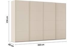 Goossens excellent kledingkast finca mat glas bruin hoogwaardig meubelplaat - 8244221-02