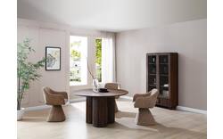 Goossens basic eettafel melani bruin eiken - 8243329-goossens-basic-melani-eettafel-eiken-bruin-01