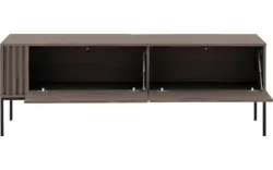 Goossens tv meubel viola donker bruin eiken - 8244509-goossens-viola-tv-meubel-eiken-donker-bruin-01