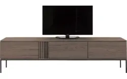 Goossens tv meubel viola donker bruin eiken - 8244513-goossens-viola-tv-meubel-eiken-donker-bruin-01