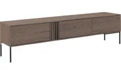 Goossens tv meubel viola donker bruin eiken - 8244513-goossens-viola-tv-meubel-eiken-donker-bruin-01