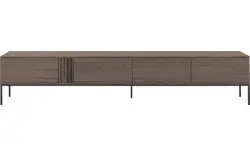 Goossens tv meubel viola donker bruin eiken - 8244517-goossens-viola-tv-meubel-eiken-donker-bruin-01