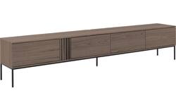 Goossens tv meubel viola donker bruin eiken - 8244517-goossens-viola-tv-meubel-eiken-donker-bruin-01