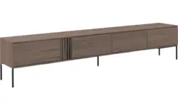 Goossens tv meubel viola donker bruin eiken - 8244517-goossens-viola-tv-meubel-eiken-donker-bruin-01