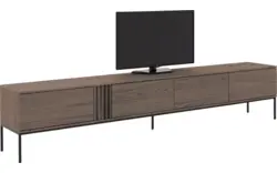 Goossens tv meubel viola donker bruin eiken - 8244517-goossens-viola-tv-meubel-eiken-donker-bruin-01